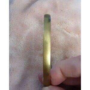 Vintage brass tone simple wrap bracelet 6" minimalist